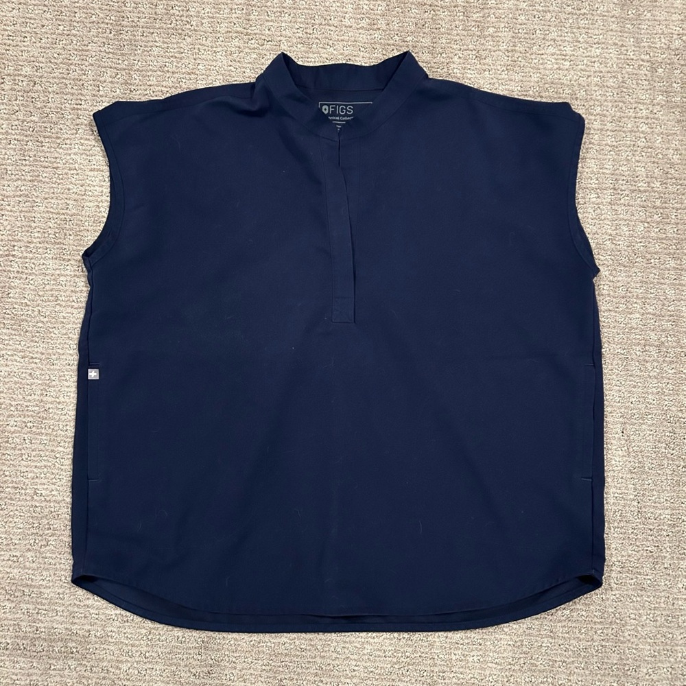 Figs Scrub Top - Navy